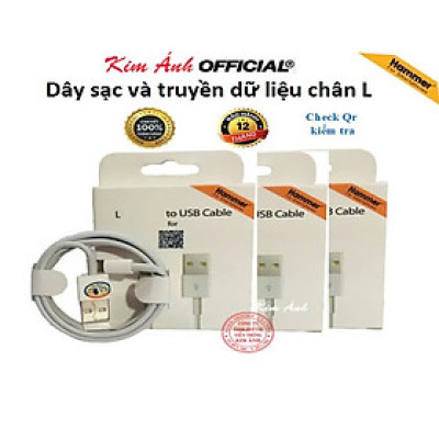 Dây sạc Ham mer chân L loại 6IC (MAIN 6 HẠT) 2A, Mã GZSP, Kim Ánh bảo hành hàng chính hãng 12 tháng