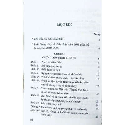 Sách - Luật Phòng Cháy Và Chữa Cháy Năm 2001 (Sửa Đổi, Bổ Sung Năm 2013, 2023) - NXB Chính Trị Quốc Gia