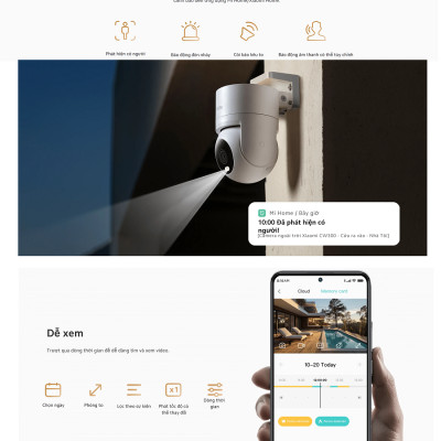 Camera Ngoài Trời 2.5K Xiaomi Outdoor Camera CW300 EU _ Hàng Chính Hãng , Bảo Hành 12 Tháng