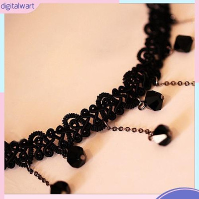Vòng cổ choker phối ren đính đá sành điệu cho nữ