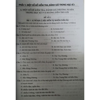 Sách - Đề Kiểm Tra Đánh Giá Địa Lí Lớp 7 ( Theo Chương Trình GDPT Mới - Kết Nối Tri Thức) HA-MK