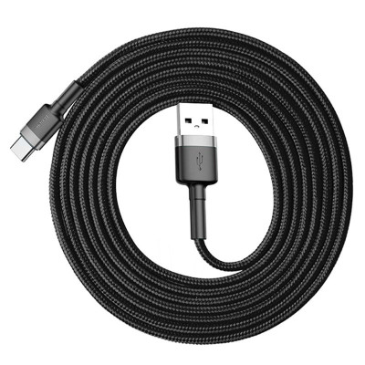 Cáp sạc 2A Baseus Cafule Type-C dây bện chống đứt truyền dữ liệu dài 200CM cho Android ( 2 màu ) - Hàng chính hãng