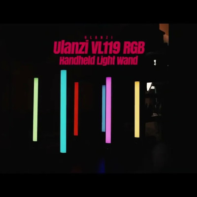 Ulanzi VL119 RGB - Đèn LED Cầm Tay, Dải Nhiệt Màu Rộng, Hỗ Trợ 20 Hiệu Ứng Cho Youtube, Phát Trực Tiếp, Review Sản Phẩm- Hàng chính hãng