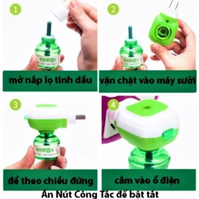 MÁY XÔNG TINH DẦU ĐUỔI MUỖI TẶNG LỌ TINH DẦU THẢO MỘC AN TOÀN CHẤT LƯỢNG CHO MỌI NGƯỜI