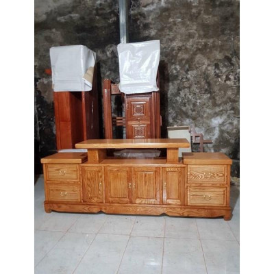 kệ ti vi gỗ sồi 1m8 -2m4