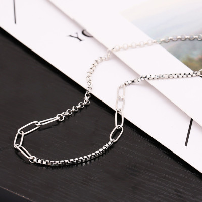 Dây chuyền vòng cổ khúc đoạn bất đối xứng khí chất