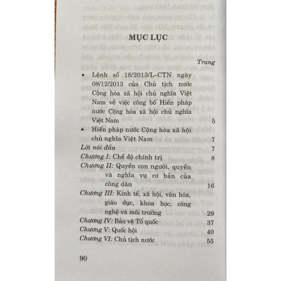 Sách - Hiến Pháp Nước Cộng Hòa Xã Hội Chủ Nghĩa Việt Nam - NXB Chính Trị Quốc Gia