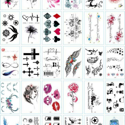 530 Hình Xăm Dán Tattoo Nam Thần Chết Mặt Trời Chữ Cái Vết Thương