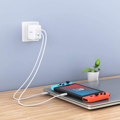 Adapter Củ Sạc Nhanh GaN 65W 1 Cổng USB, 1 Cổng Type C CHOETECH PD8002 Kèm Cáp Type C 65W Sạc Cho Macbook, Laptop, Smartphone - Hàng Chính Hãng