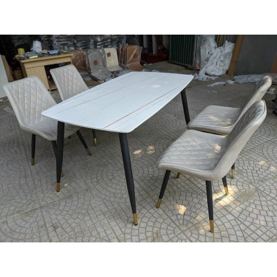 bộ bàn ghế loft trám bàn mặt đá