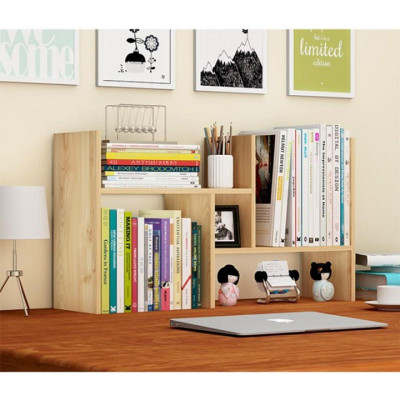 Kệ Sách Gỗ Để Bàn Lắp Ghép 6 Thanh - Hàng chính hãng