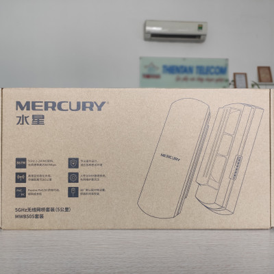 Bộ thu phát không dây cho camera IP dùng trong thang máy và ngoài trời Mercury MWB505 tốc độ ( 5.8Ghz, 867Mb ) sóng 0 đến 5km - Hàng nhập khẩu