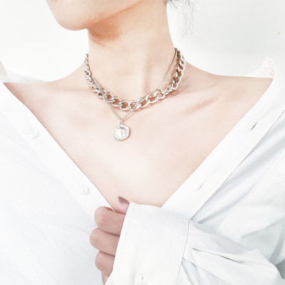 Vòng cổ titan 2 lớp bản dày cá tính hot hit