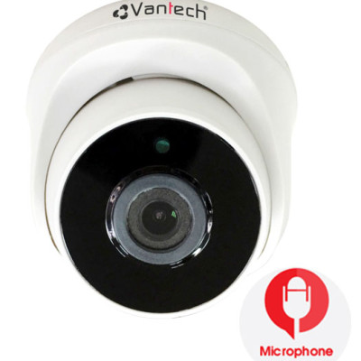 Vantech Camera 3.0MP Network Audio Dome VP-2224IP-M - Hàng chính hãng