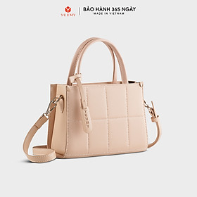 Túi Yuumy ( Thời trang nữ dáng vuông viền chỉ size 20 - Túi đeo chéo da Smooth YN250 )