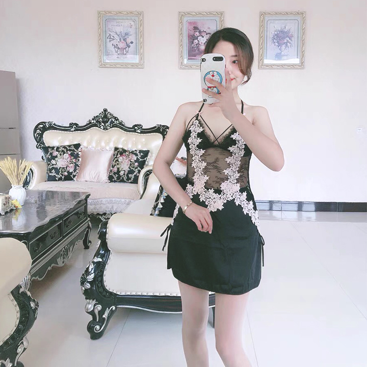 Váy ngủ lụa hai dây cao cấp Q71 - Váy ngủ 2 dây sexy - Đầm ngủ nữ ren hoa - Đồ ngủ mạc nhà