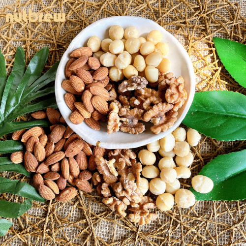 (HẠT DINH DƯỠNG) MIX 3 LOẠI HẠT SẤY ASTAR (Mắc Ca, Óc Chó, Hạnh Nhân) - Túi 300gr