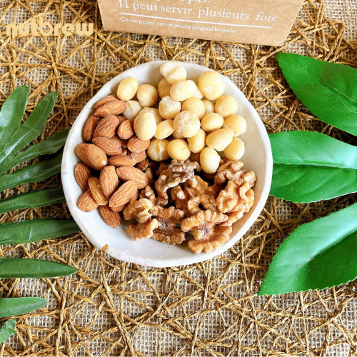 (HẠT DINH DƯỠNG) MIX 3 LOẠI HẠT SẤY ASTAR (Mắc Ca, Óc Chó, Hạnh Nhân) - Túi 300gr