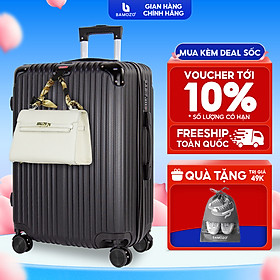 Vali du lịch BAMOZO 8809 vali kéo nhựa được bảo hành 5 năm