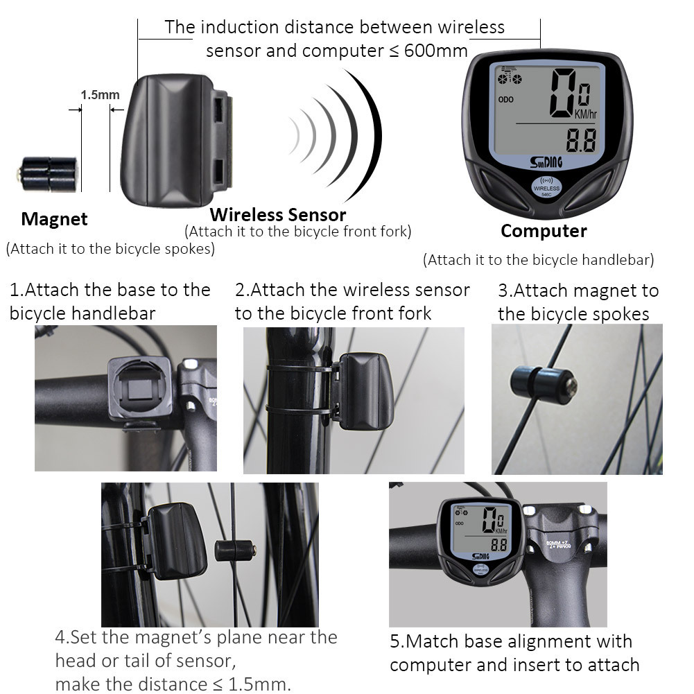 Đo Tốc Độ Xe Đạp Không Dây Wireless OFFICE CHILL Đồng Hồ Cấu Hình Theo Từng Dòng Xe Đạp Cho Độ Chính Xác Cao Với 16 Chức Năng Cao Cấp Hàng Nhập Khẩu