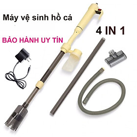 Máy hút cặn đáy vệ sinh đáy bể cá AS 615B chạy pin / điện cao cấp. BH uy tín
