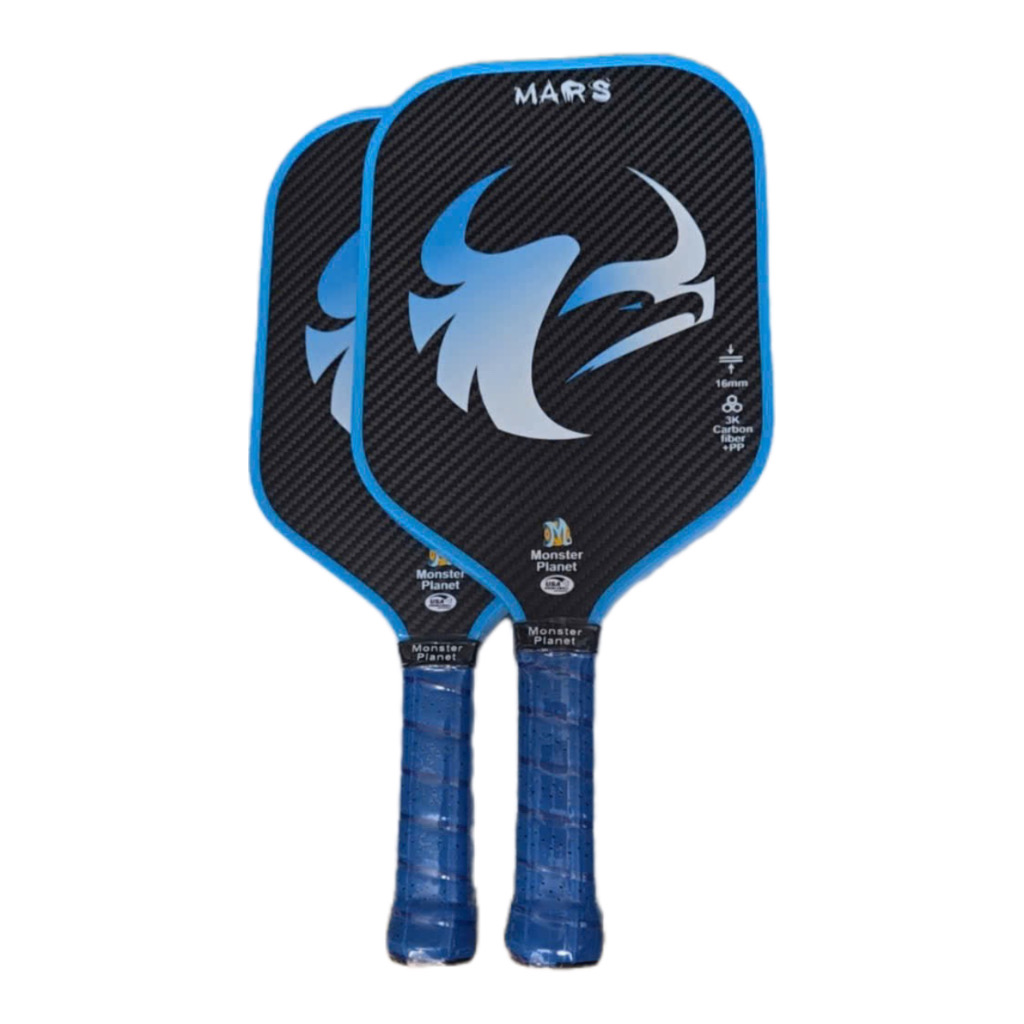 Fee ship 1 Vợt Pickleball Mars Chuyên Nghiệp USAPA Approved. Raw Carbon 3k- mặt vợt nhám, Carbon Đánh Bao Ngon