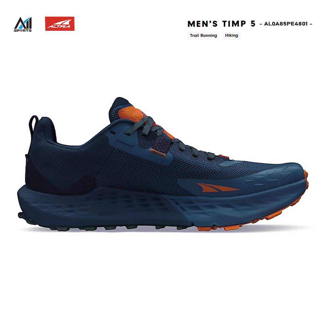 Giày đi leo núi chạy địa hình ALTRA TIMP 5 M DUSTY OLIVE - BLUE/ORANGE