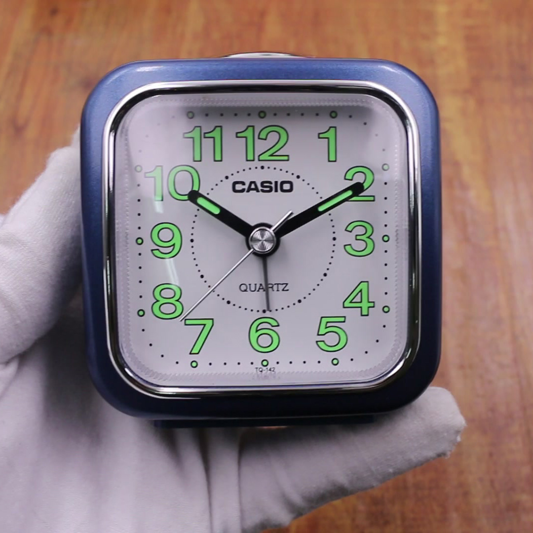 Đồng Hồ Để Bàn Casio TQ-142-2DF - Có Báo Thức - Kích Thước ( 7.7×7.2×4.9 cm )