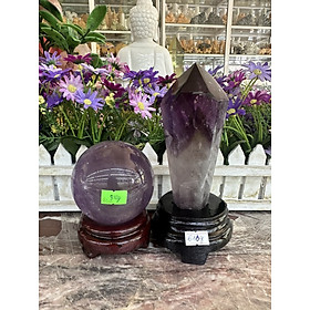 Bộ combo phong thủy trấn trạch đá thạch anh tím