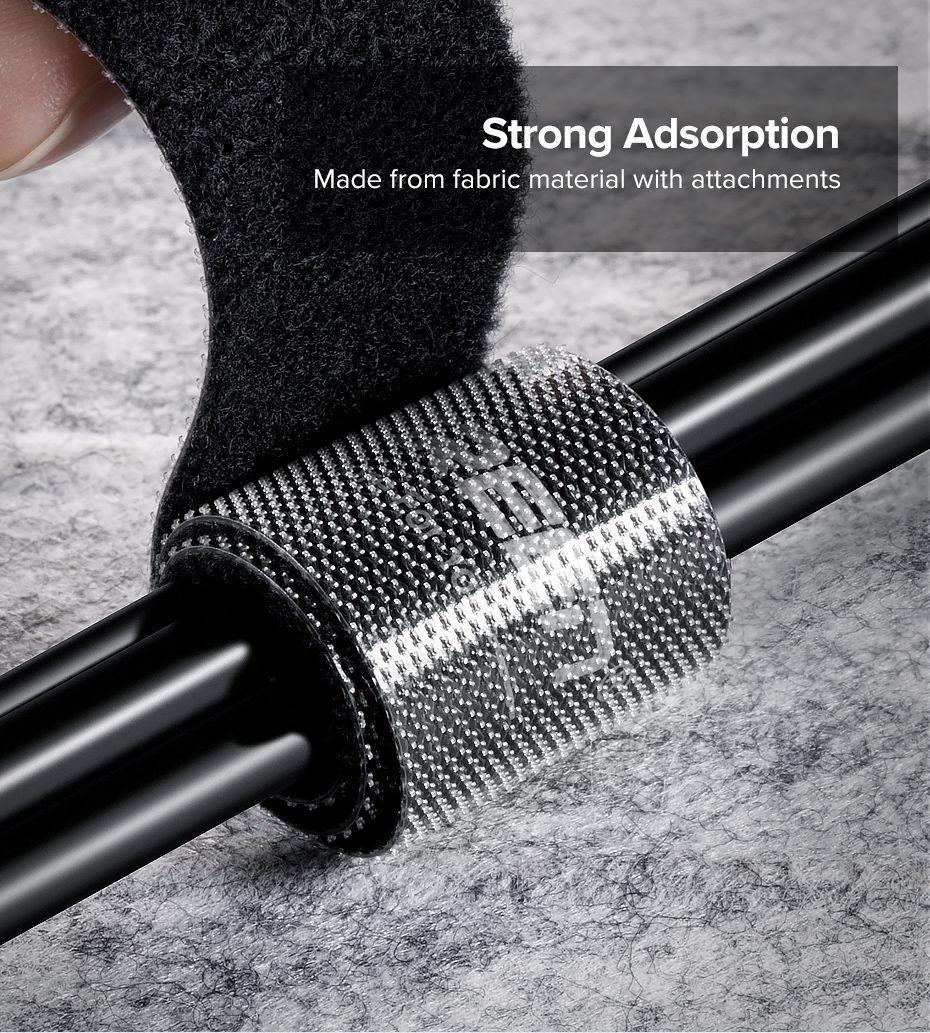 Ugreen UG60483LP124TK 0.5M cỡ 15mm băng dán Velcro màu đen ngang 1.5cm - HÀNG CHÍNH HÃNG