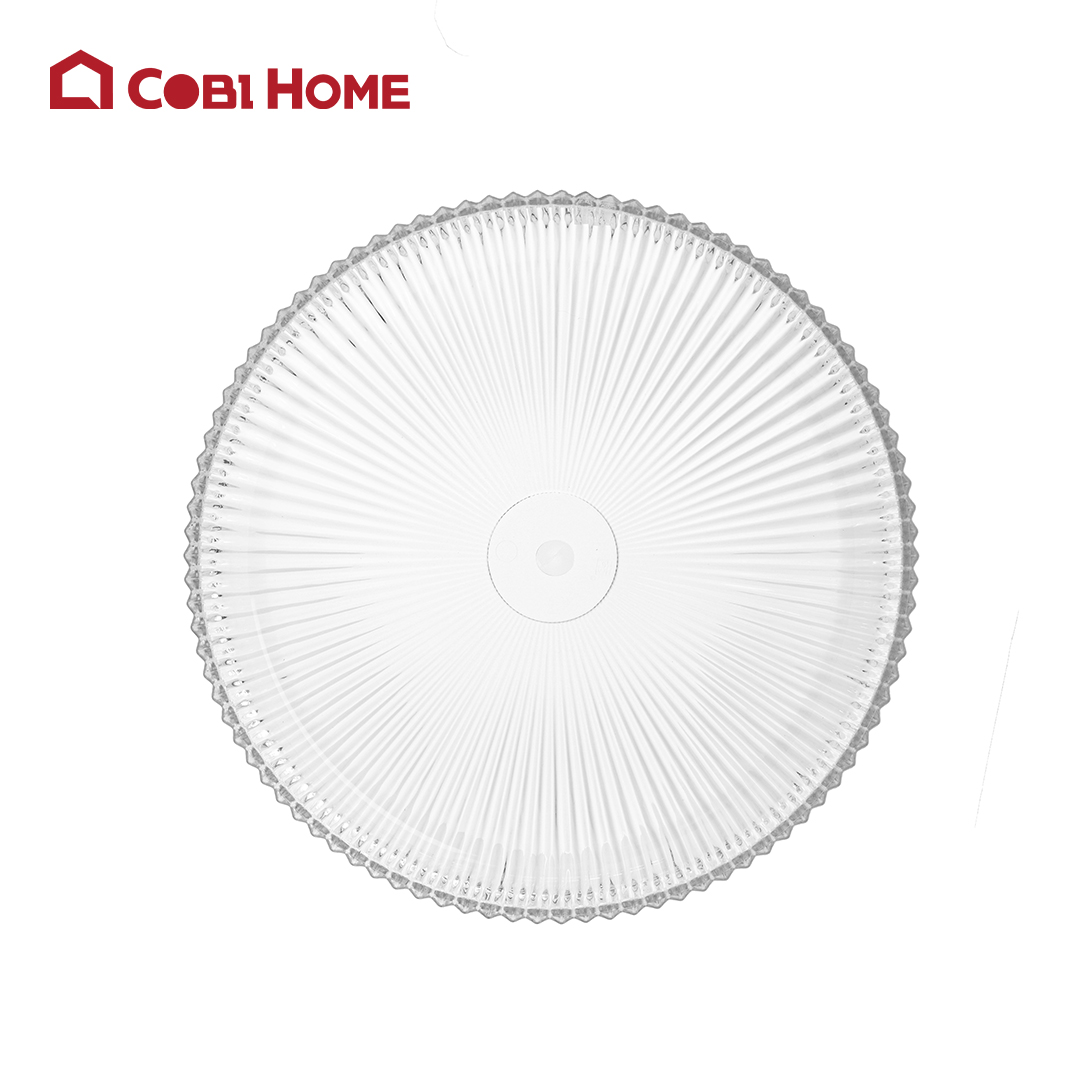 Khay trái cây nhựa JB vân gợn sóng - Trong suốt - Cobihome