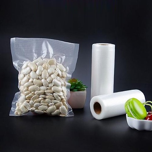 Cuộn túi hút chân không một mặt nhám, một mặt trơn đựng thực phẩm dài 5m