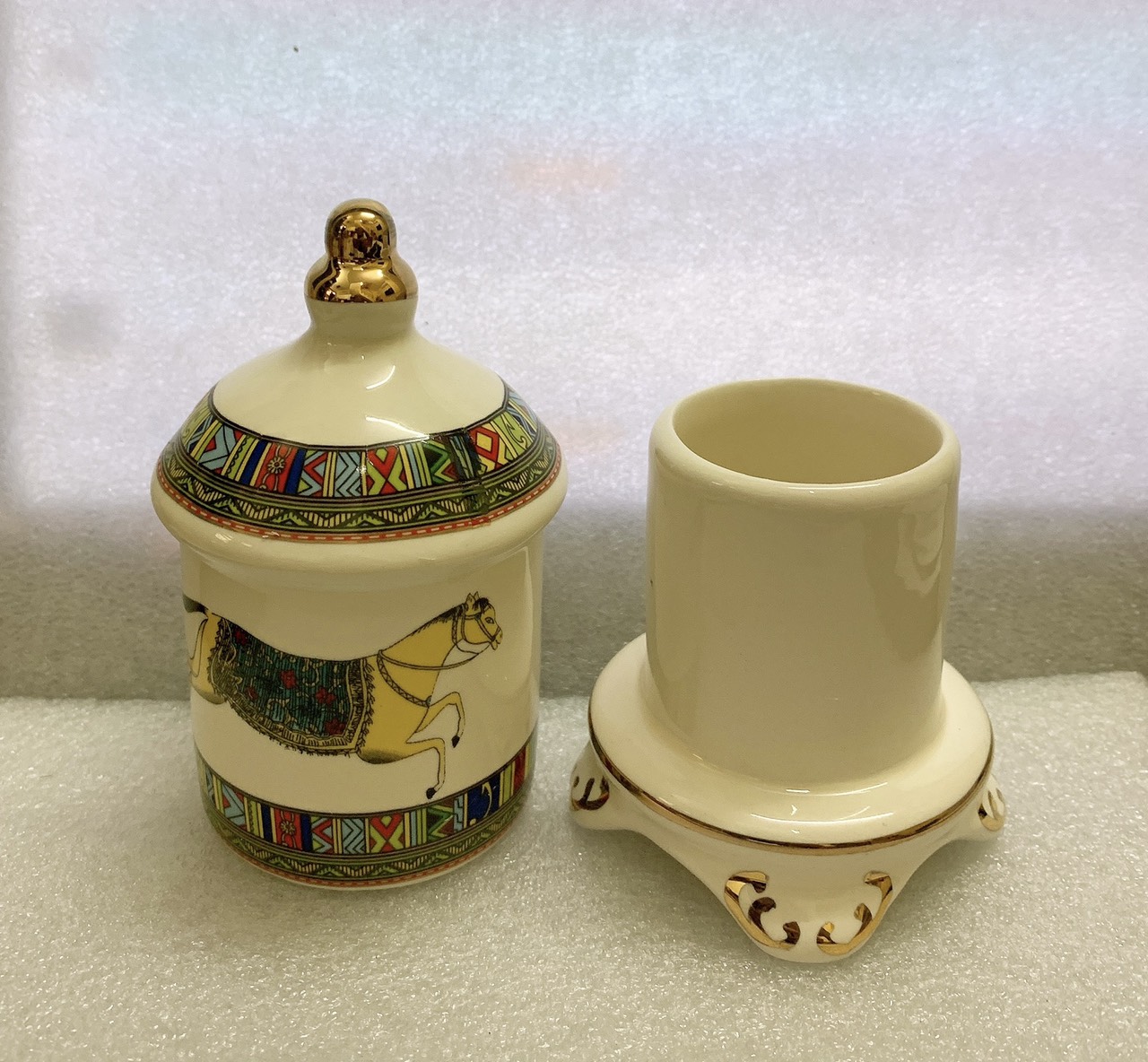 Lọ đựng tăm sứ hoa văn cổ điển sang trọng - ANTH487 ( Giao ngẫu nhiên )