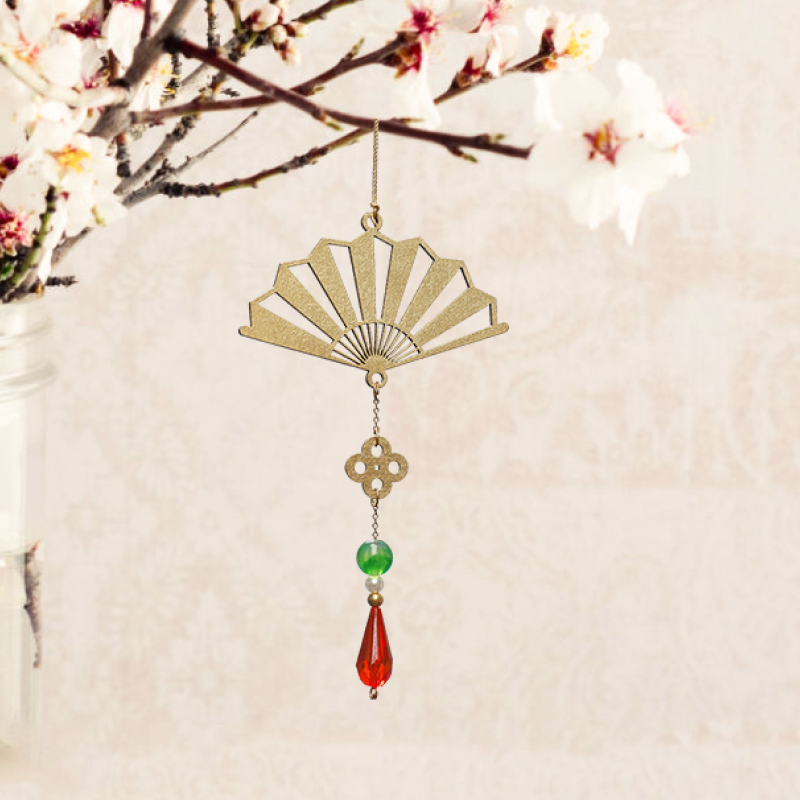 Combo 6V - Bộ 6 dây treo trang trí Tết Khai Lộc Hoàng Kim màu vàng, trang trí mai đào