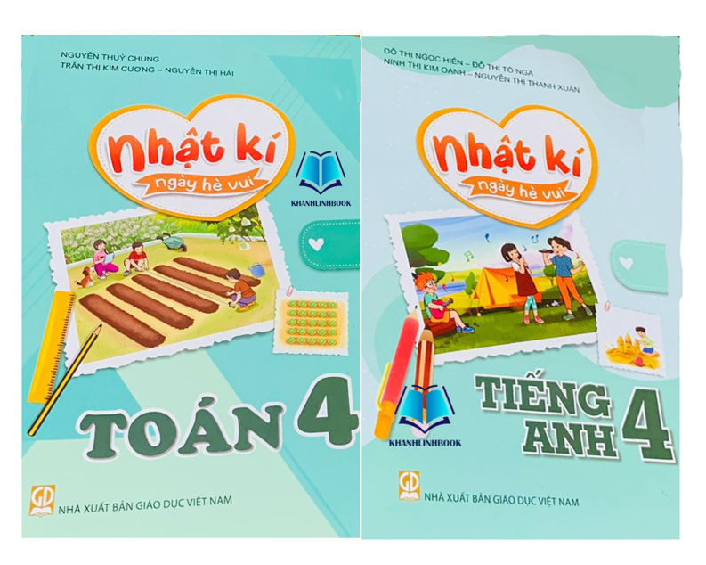 Sách - Combo Nhật kí ngày hè vui Toán + Tiếng Việt + tiếng anh 4