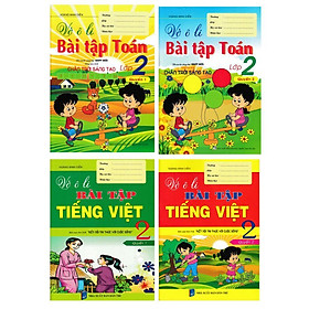 Sách - Combo Vở Ô Li Bài Tập Toán Lớp 2 + Vở Ô Li Theo Mẫu Chữ Lớp 2 (Bám Sát SGK Chân Trời Sáng Tạo) (Bộ 4 Cuốn) - HA