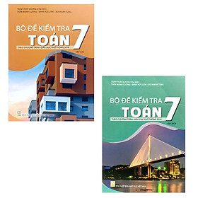 Combo 2 cuốn Bộ đề kiểm tra toán lớp 7 Tập 1+2 (HEID)