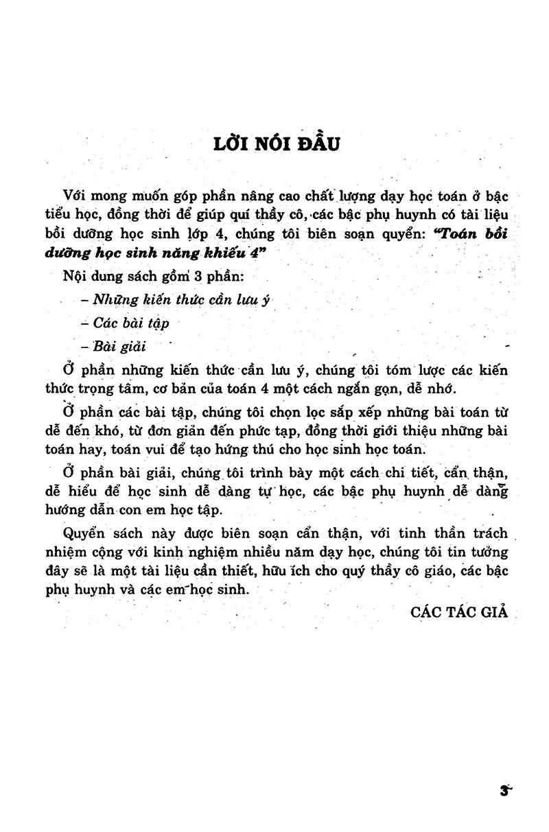 Toán Bồi Dưỡng Học Sinh Năng Khiếu Lớp 4