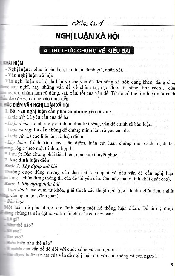 Hướng dẫn nói và viết văn nghị luận xã hội nghị luận văn học lớp 7