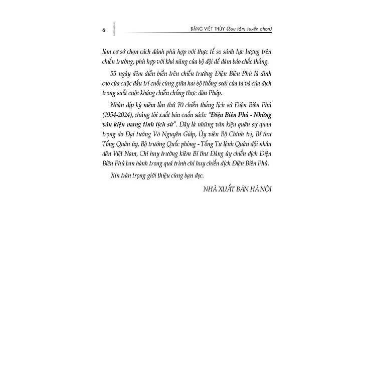 Sách - Điện Biên Phủ Những Văn Kiện Mang Tính Lịch Sử - Đặng Việt Thủy - VIETNAMBOOK