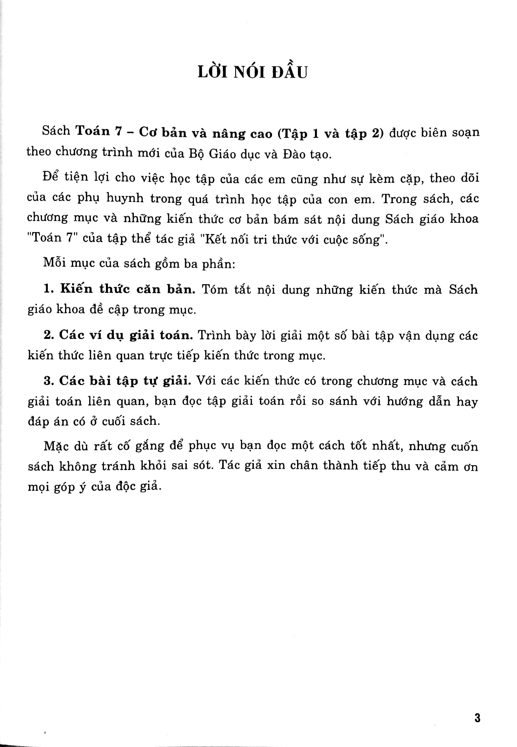 Toán Cơ Bản Và Nâng Cao 7 - Tập 2