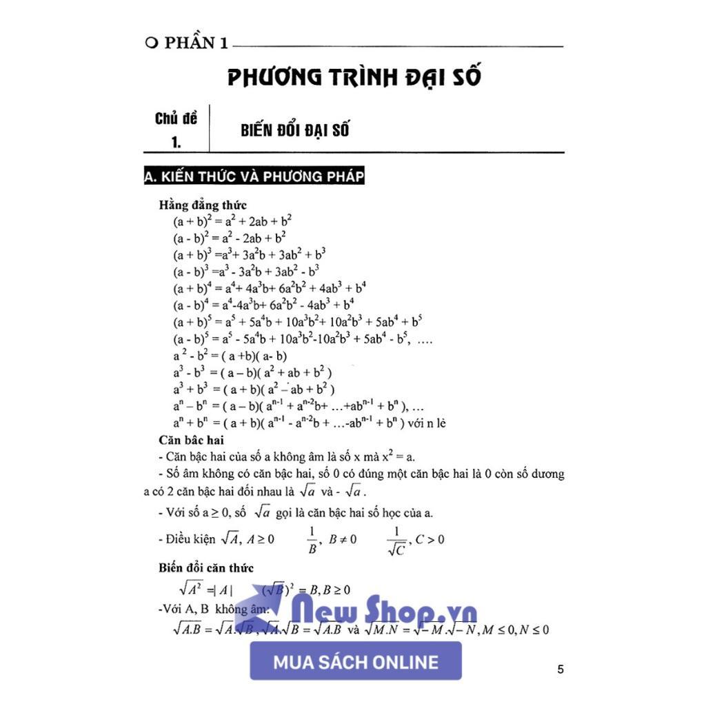 Sách - Tổng Ôn Tập Chuyên Đề Phương Trình Và Hệ Phương Trình - Hồng Ân