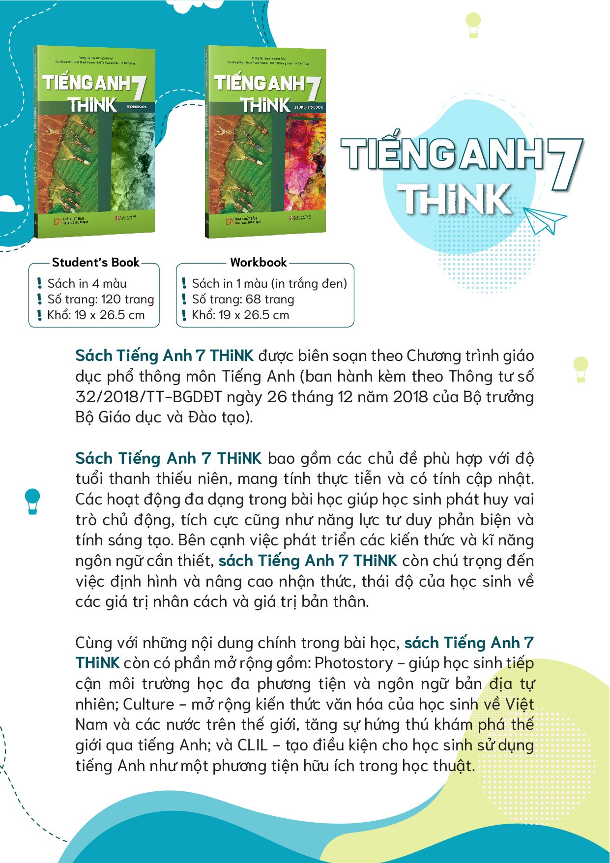 Sách Giáo Khoa Tiếng Anh 7 THiNK (Sách Bài Tập)