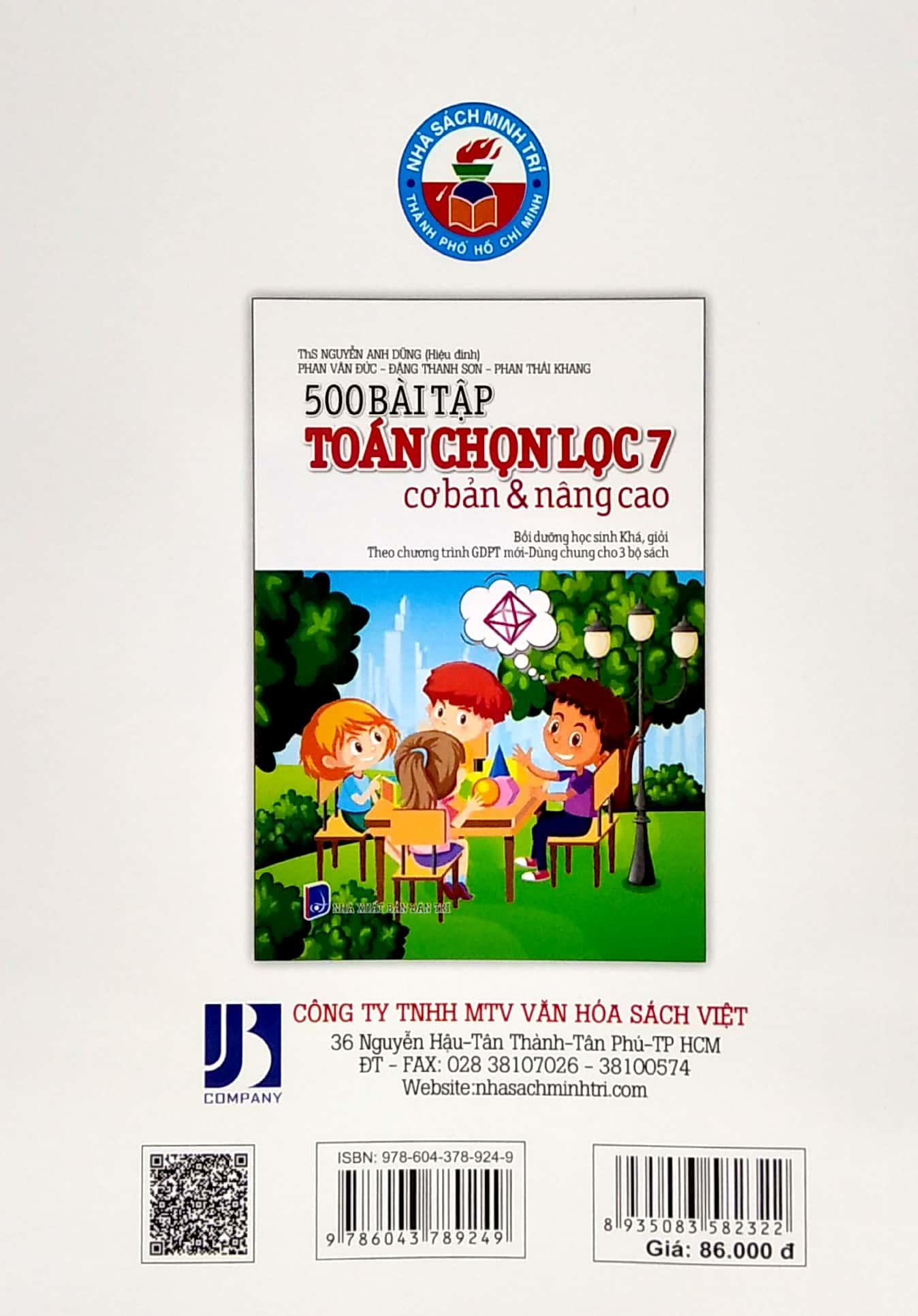 500 Bài Tập Toán Chọn Lọc 7 Cơ Bản Và Nâng Cao
