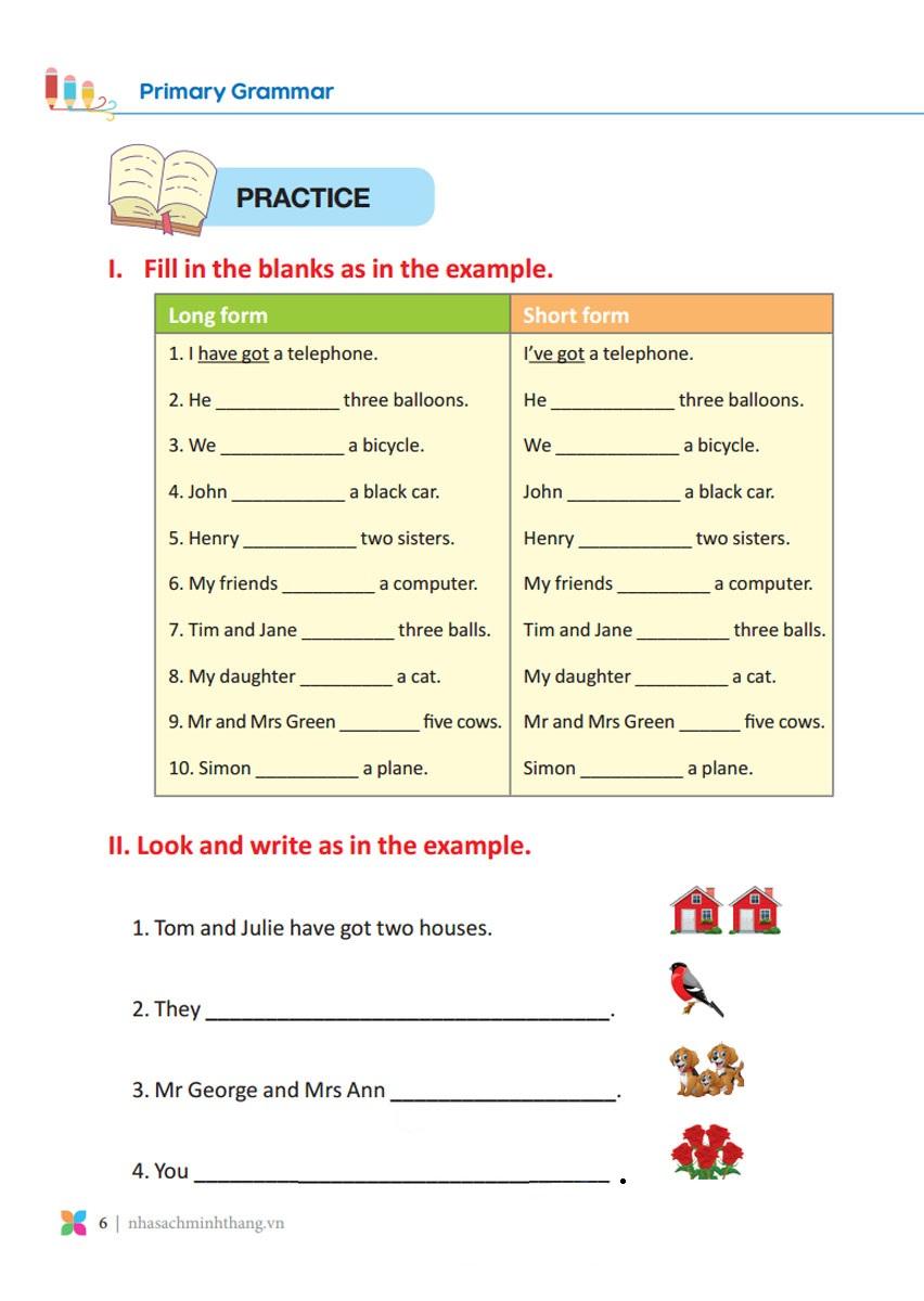 Primary Grammar - Ngữ Pháp Tiếng Anh Theo Chủ Đề (Lớp 3 - Tập 2)