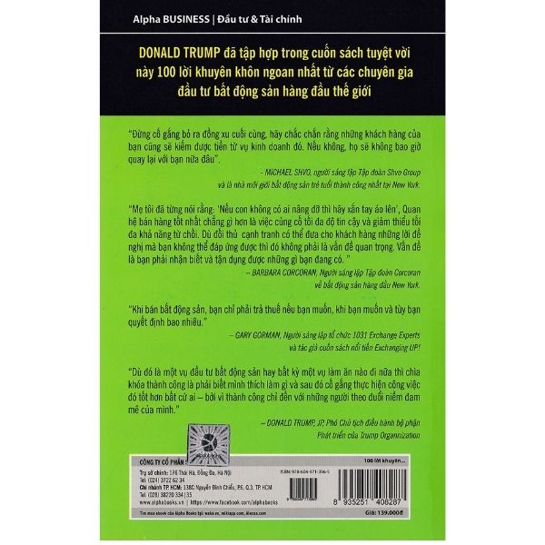 100 Lời khuyên Đầu Tư Bất Động Sản Khôn Ngoan Nhất (Tái bản)