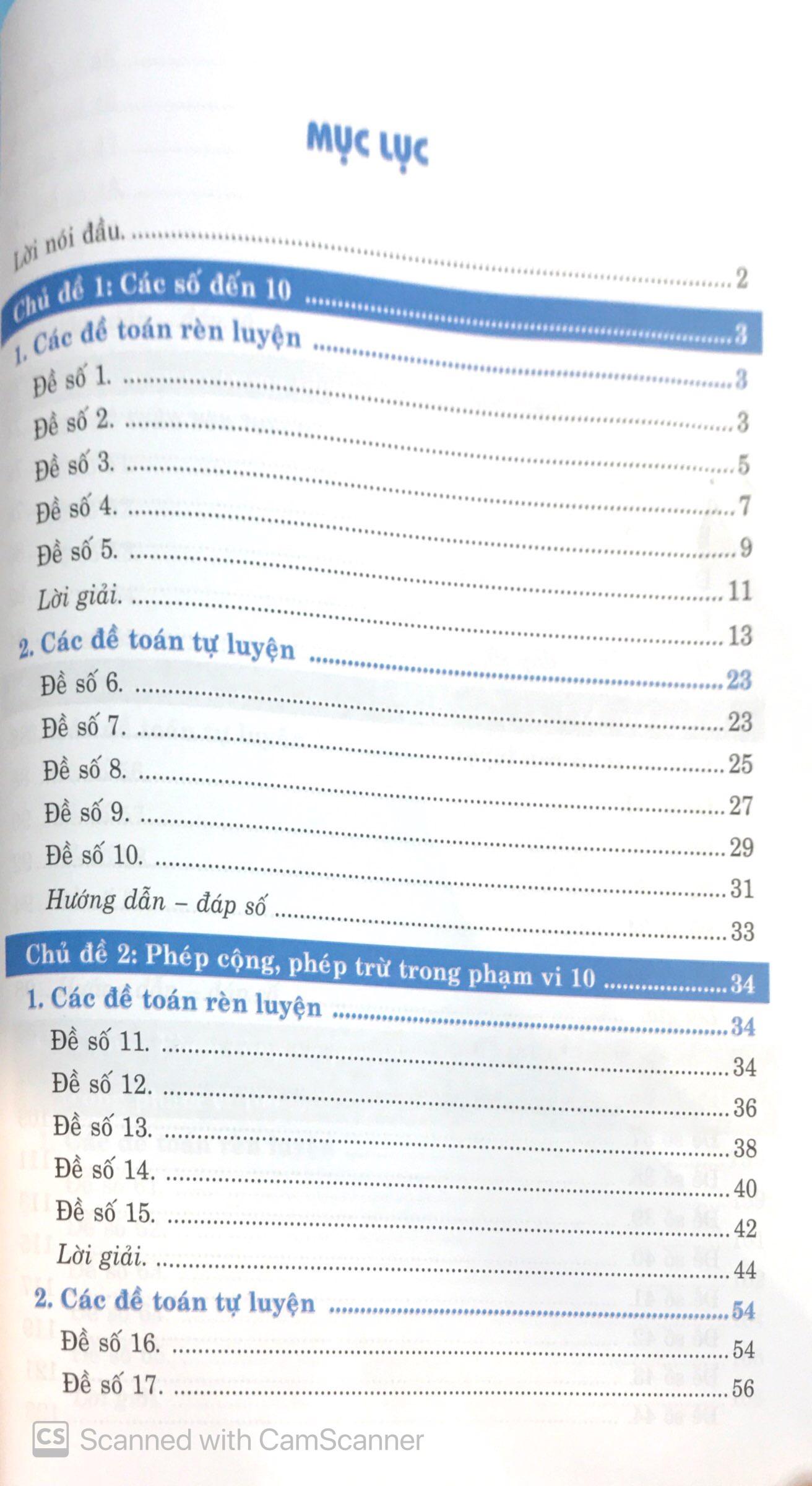 100 Đề Kiểm Tra Toán Lớp 1