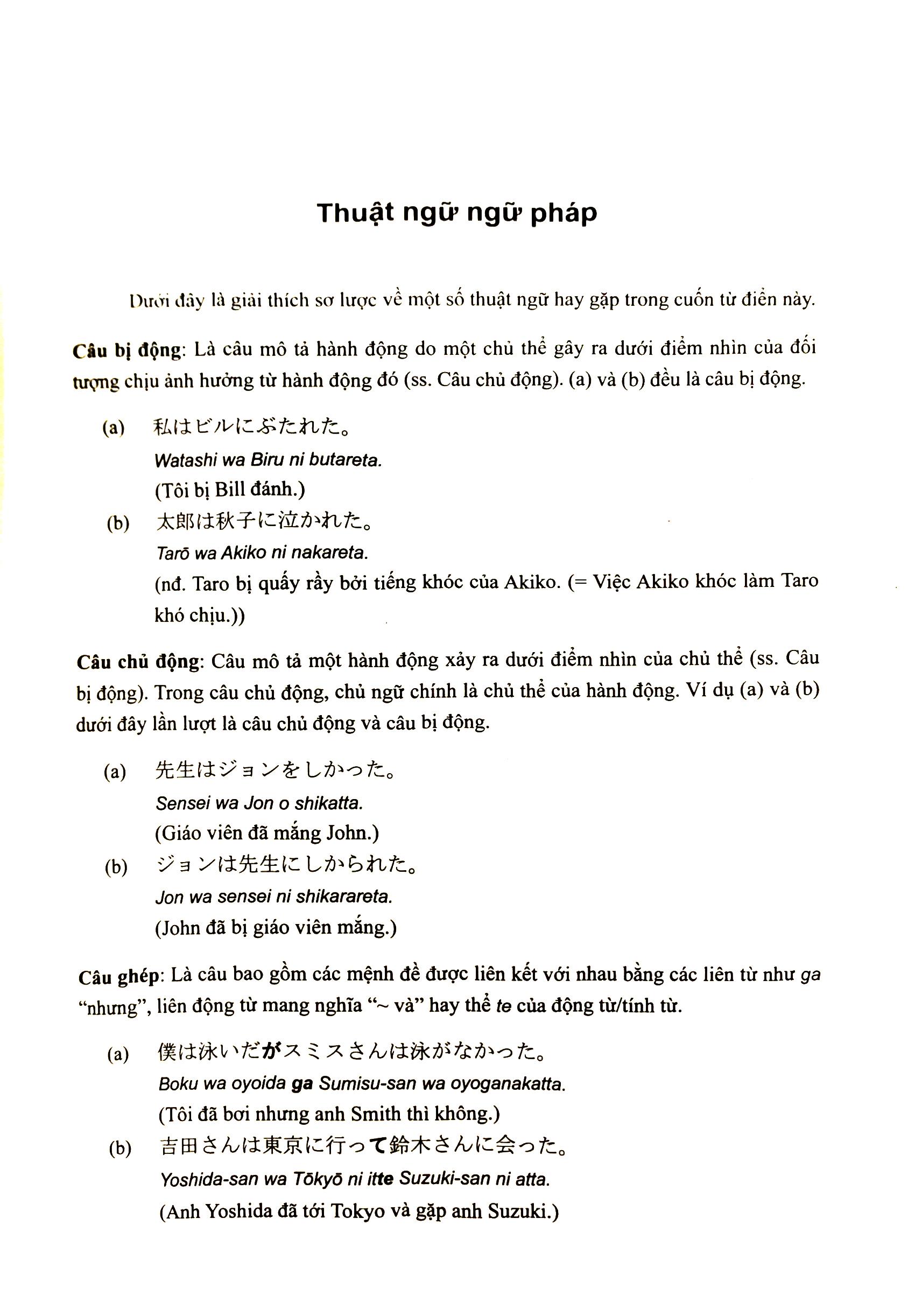 Từ Điển Ngữ Pháp Tiếng Nhật Sơ Cấp