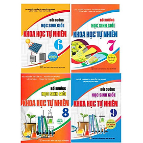 Sách - Combo 4 cuốn: Bồi dưỡng học sinh giỏi Khoa Học Tự Nhiên 6+7+8+9 ( Dùng chung cho các bộ SGK hiện hành) (HA-MK)