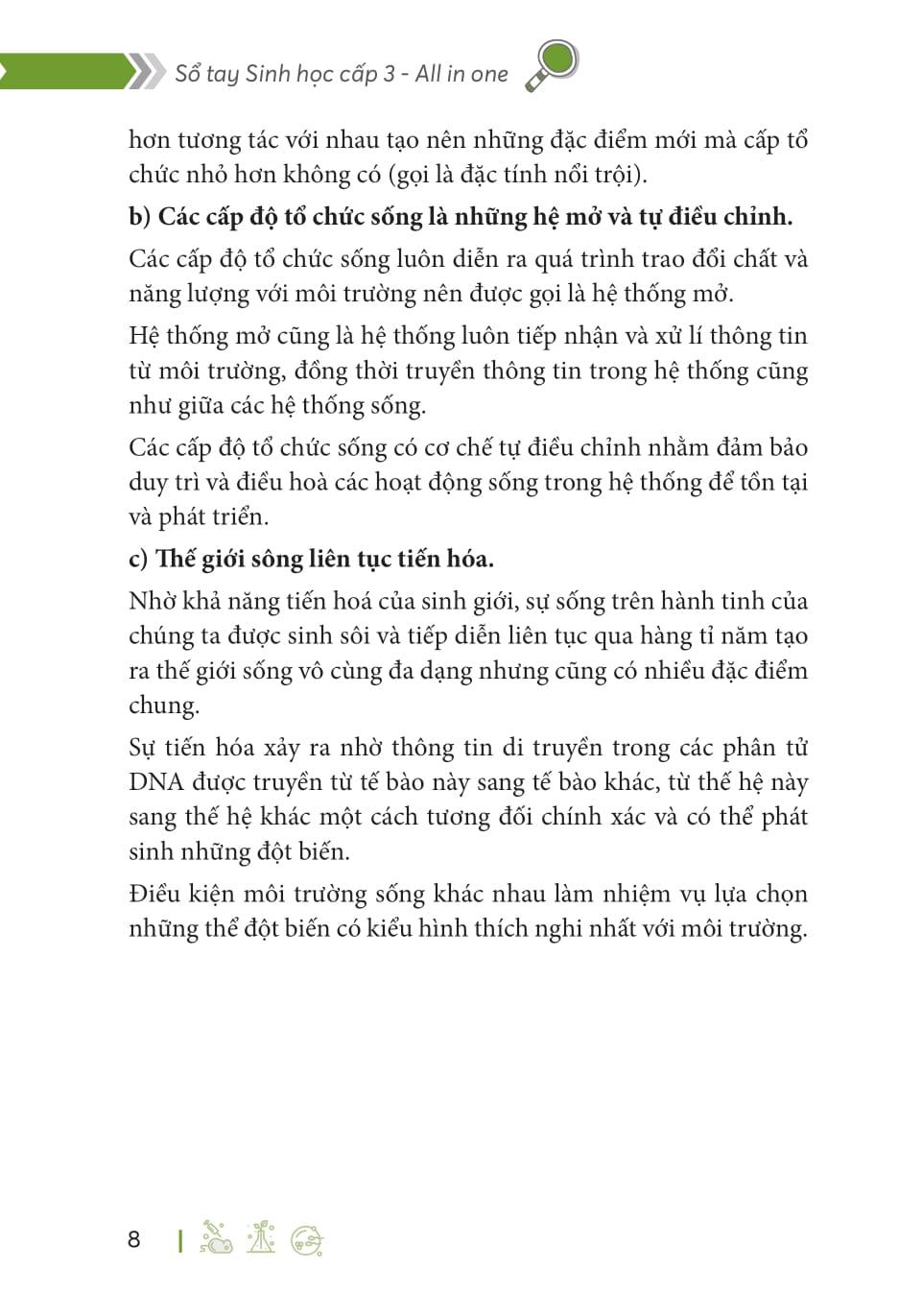 Sổ Tay Sinh Học Cấp 3 - All In One (Theo Chương Trình Giáo Dục Phổ Thông Mới) - Bản Quyền